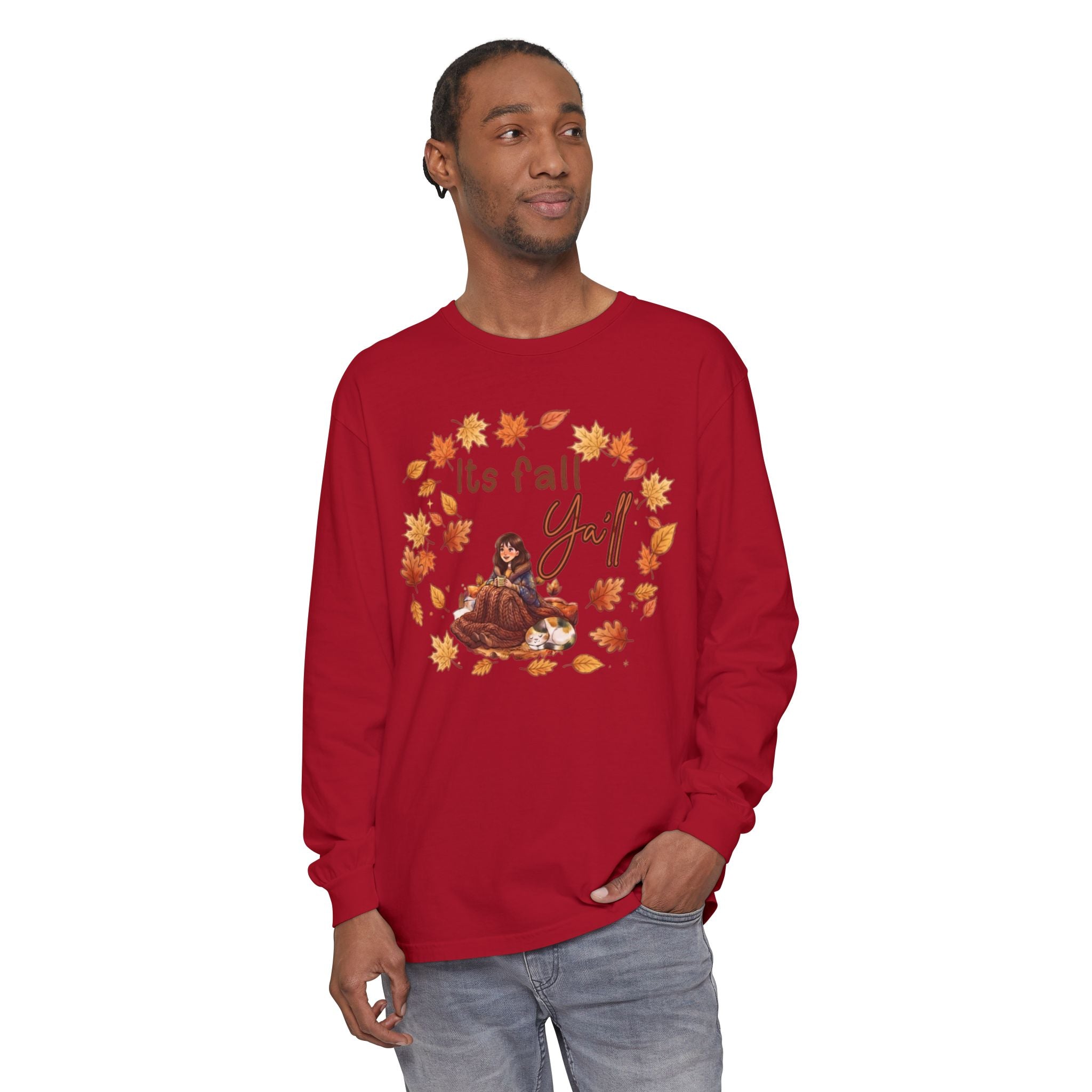 Unisex Garment-dyed Long Sleeve T-Shirt