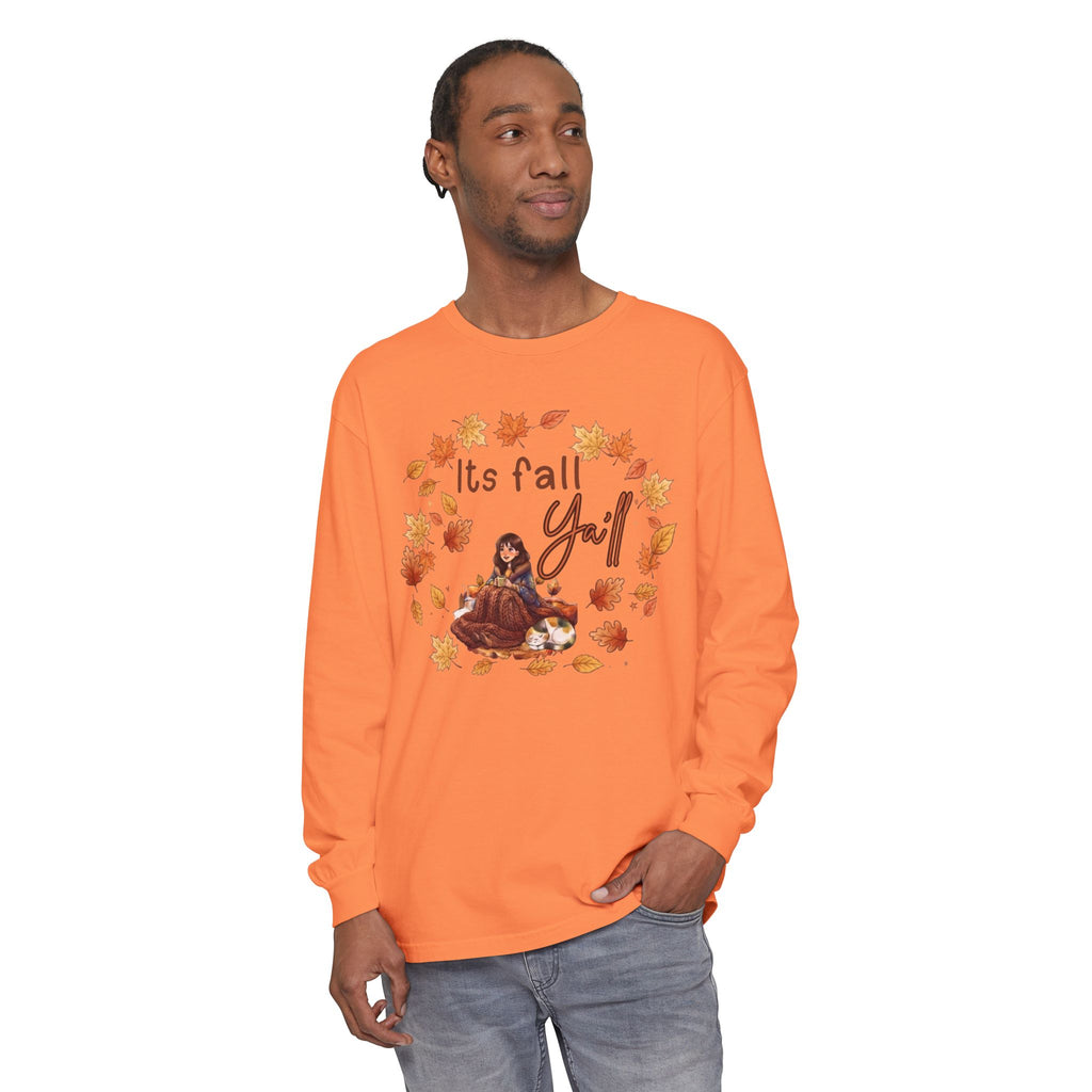 Unisex Garment-dyed Long Sleeve T-Shirt